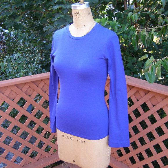 NEW size M 6-8 Romeo & Juliet Couture violet blue long sleeve tee - Picture 2 of 9